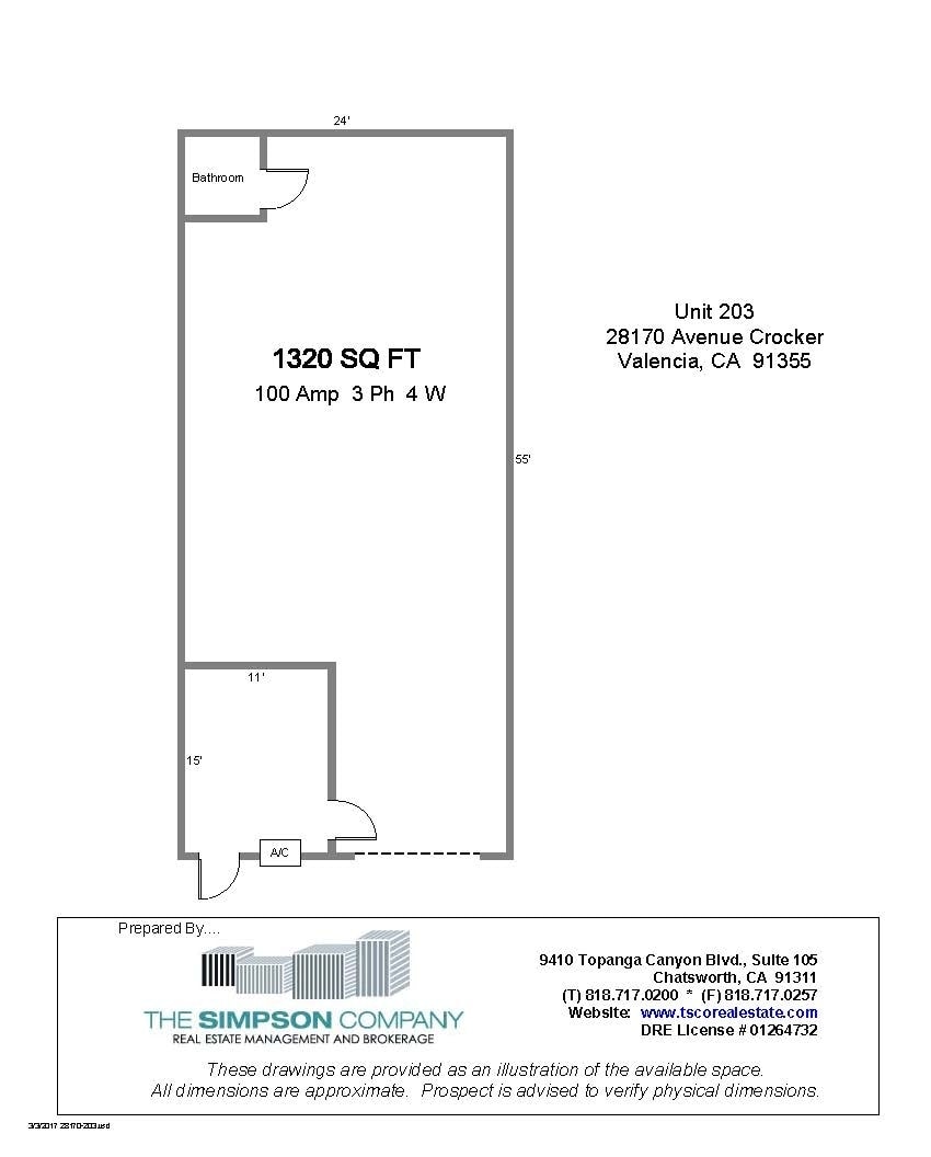 28170 Avenue Crocker, Valencia, CA à louer Plan d’étage– Image 1 sur 1