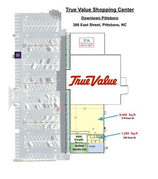 Plus de détails pour 350-440 East St, Pittsboro, NC - Local commercial à louer