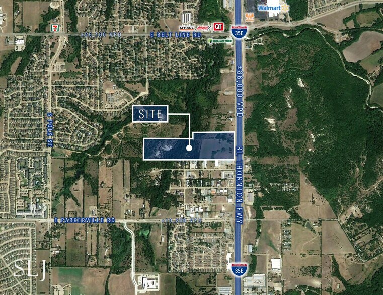 513-515 S I-35E, DeSoto, TX à vendre - Aérien – Image 2 sur 5