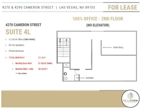 4290 Cameron St, Las Vegas, NV à louer Plan d’étage– Image 2 sur 3