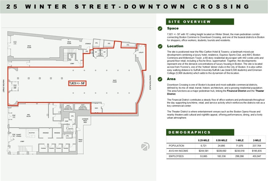 17-33 Winter St, Boston, MA à louer - Plan de site – Image 2 sur 10