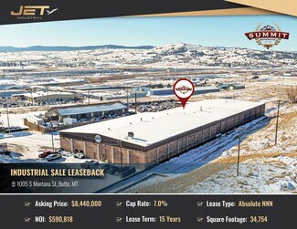 Plus de détails pour 1005 S Montana St, Butte, MT - Industriel/Logistique à vendre