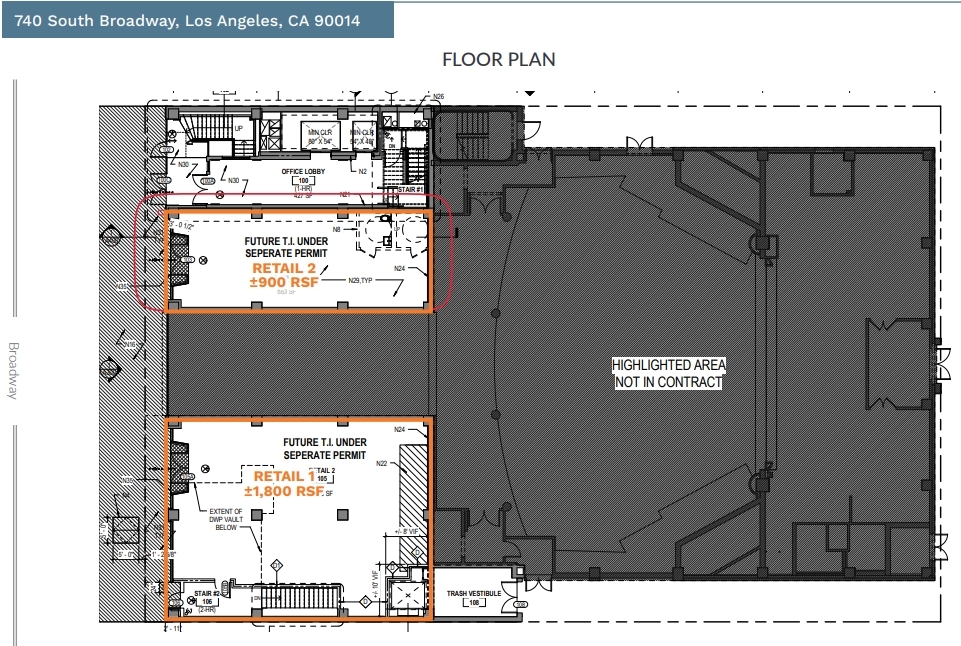 740-748 S Broadway, Los Angeles, CA à louer Plan d’étage– Image 1 sur 1