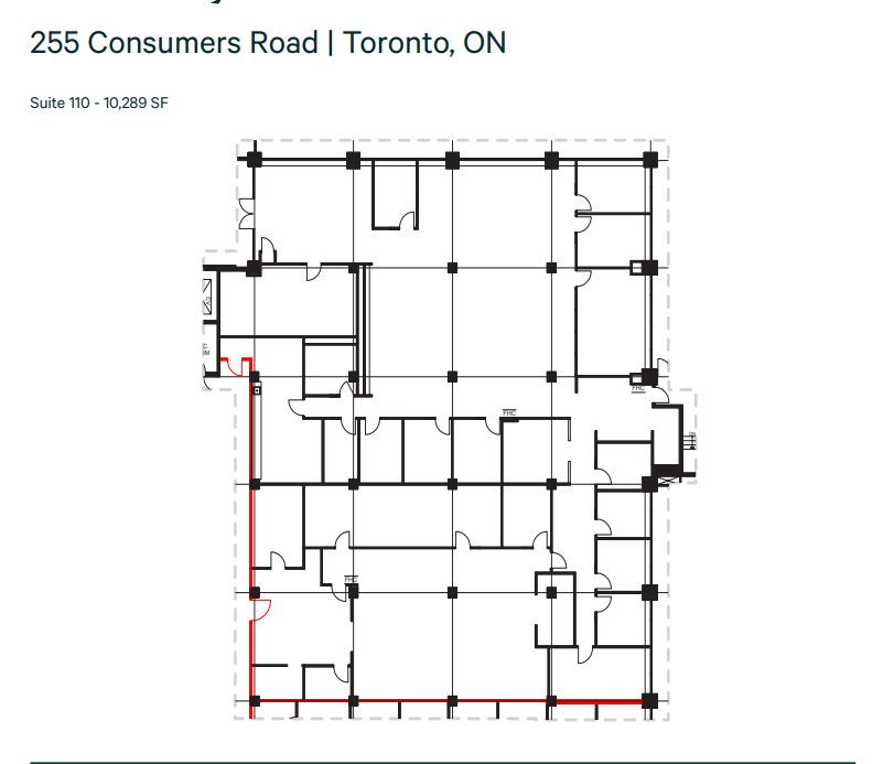 245 Consumers Rd, Toronto, ON à louer Plan d’étage– Image 1 sur 1