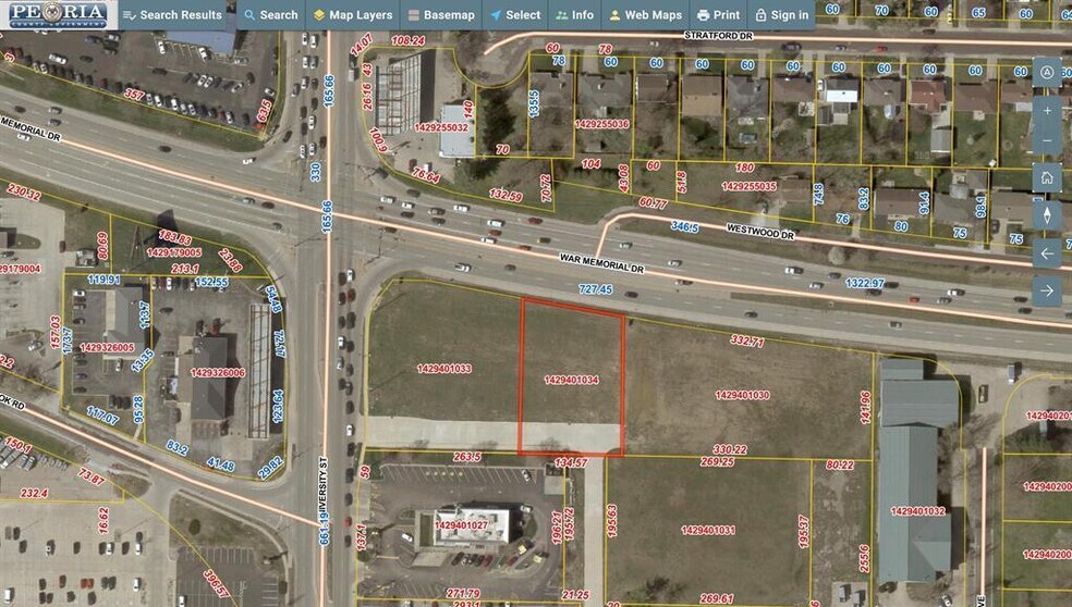 3624 University st, Peoria, IL à vendre - Aérien – Image 3 sur 11