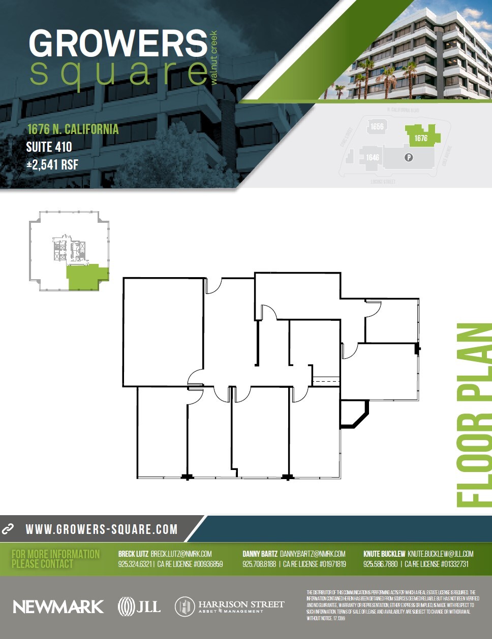 1676 N California Blvd, Walnut Creek, CA à louer Plan d’étage– Image 1 sur 1