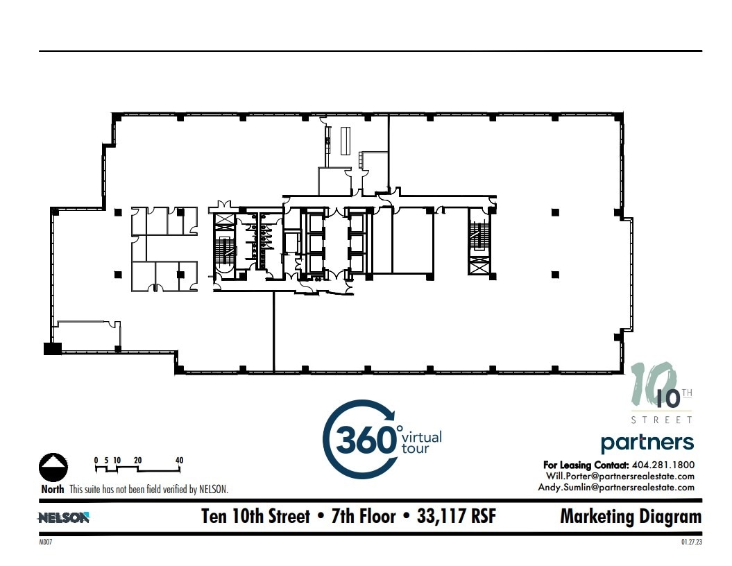 10 10th St, Atlanta, GA à louer Plan d’étage– Image 1 sur 2