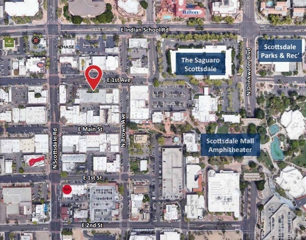 7213-7239 E 1st Ave, Scottsdale, AZ à louer - Aérien – Image 2 sur 3