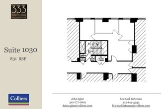 333 N Michigan Ave, Chicago, IL à louer Plan d’étage– Image 1 sur 1