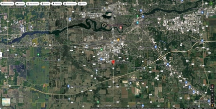 2.6 Acres SR 19, Elkhart, IN - Vue aérienne vue de carte