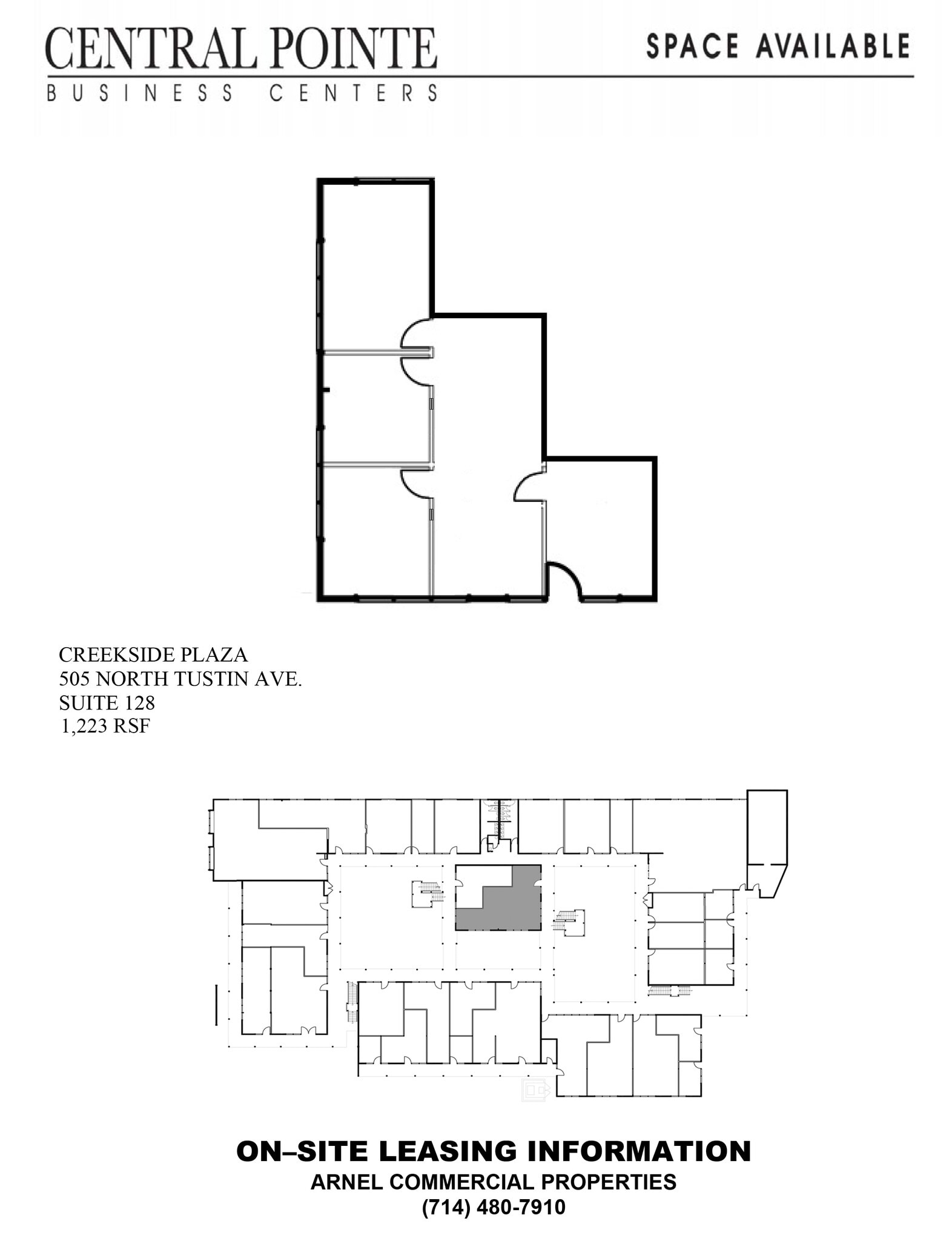 505 N Tustin Ave, Santa Ana, CA à louer Plan d’étage– Image 1 sur 1
