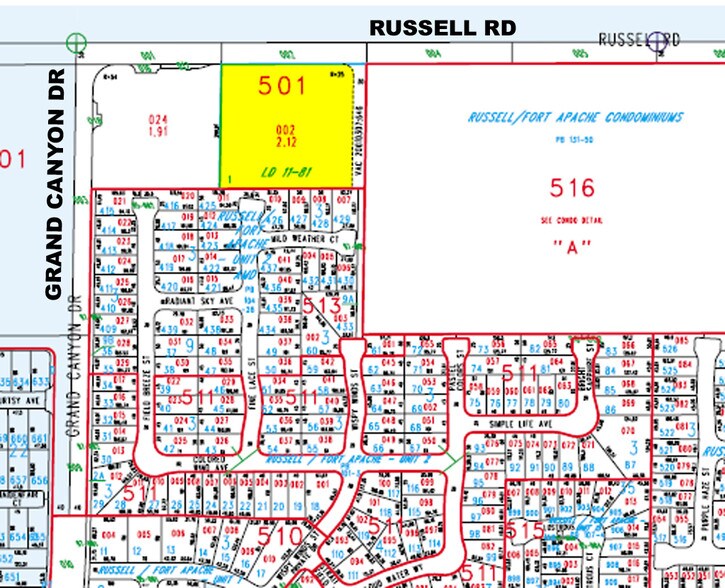 SE Grand Canyon & Russell Rd, Las Vegas, NV à vendre - Plan cadastral – Image 2 sur 3