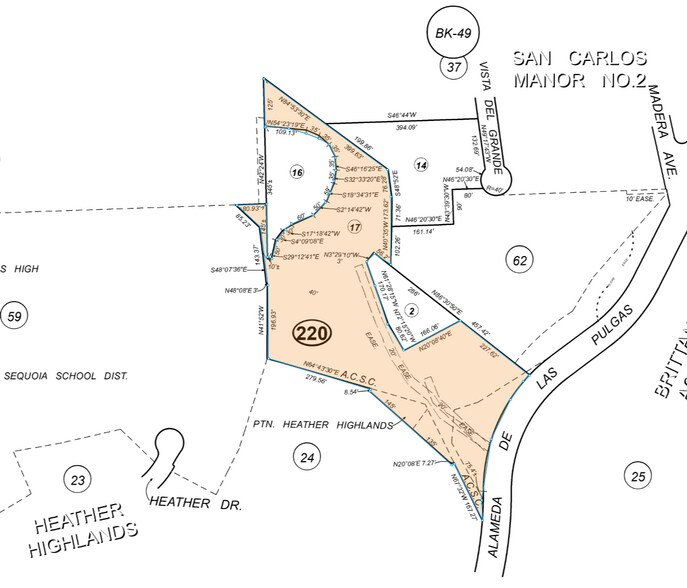 808 Alameda, San Carlos, CA à vendre - Plan cadastral – Image 2 sur 2