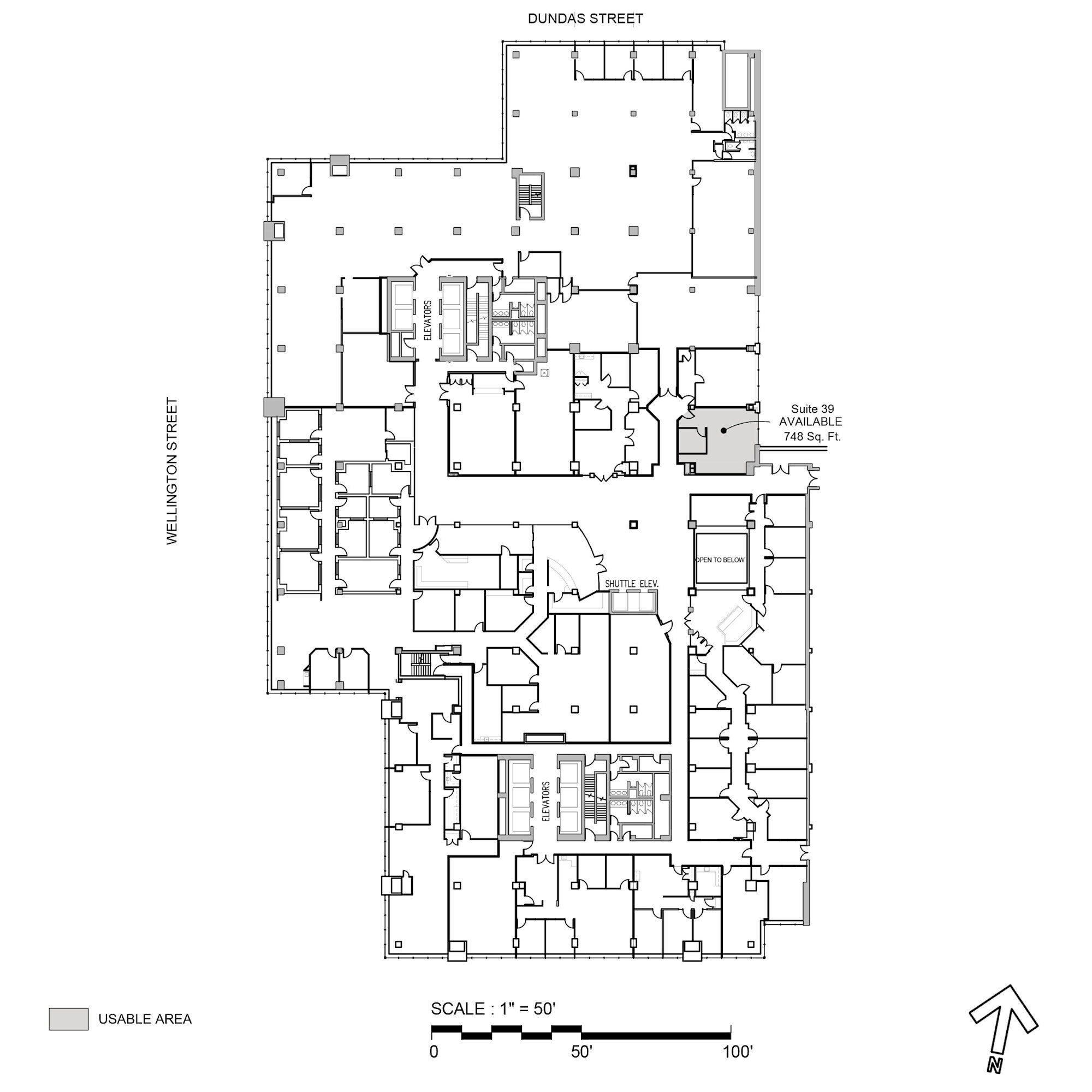 380 Wellington St, London, ON à louer Plan d’étage– Image 1 sur 1