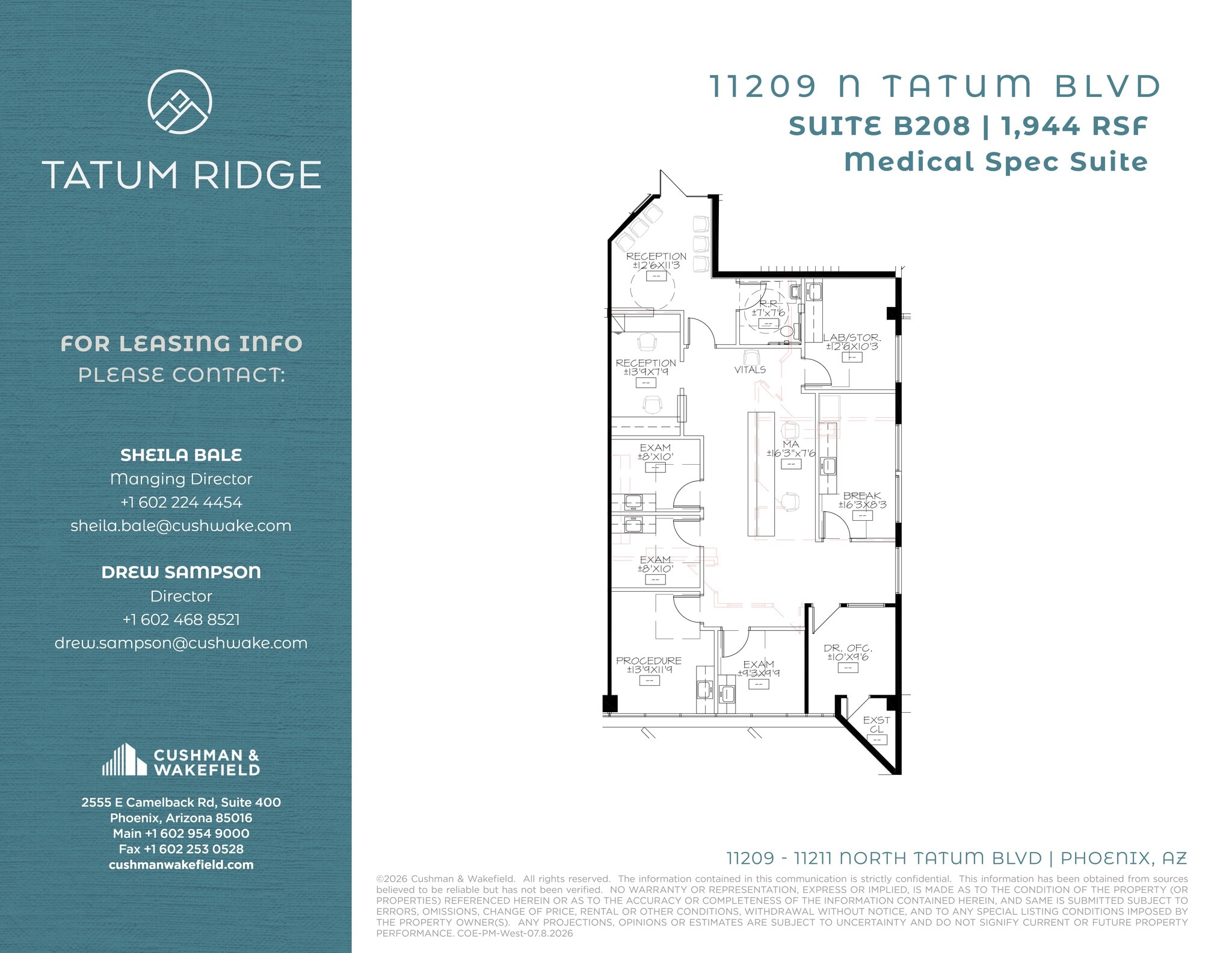 11209 N Tatum Blvd, Phoenix, AZ à louer Plan de site– Image 1 sur 1