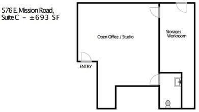 574-578 E Mission Rd, San Marcos, CA à louer Plan d’étage– Image 1 sur 1