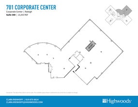 701 Corporate Center Dr, Raleigh, NC à louer Plan d’étage– Image 1 sur 1
