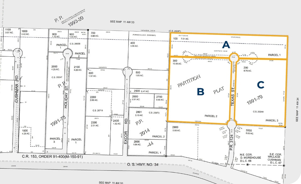 33901-34027 Texas St SW, Albany, OR à vendre - Plan cadastral – Image 3 sur 3