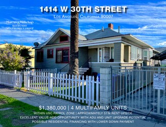 Plus de détails pour 1414 W 30th St, Los Angeles, CA - Logement à vendre