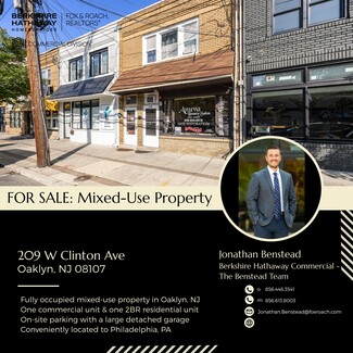 Plus de détails pour 209 W Clinton Ave, Oaklyn, NJ - Local commercial à vendre