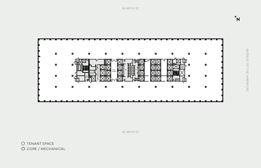 1221 Avenue of the Americas, New York, NY à louer Plan d’étage– Image 1 sur 6