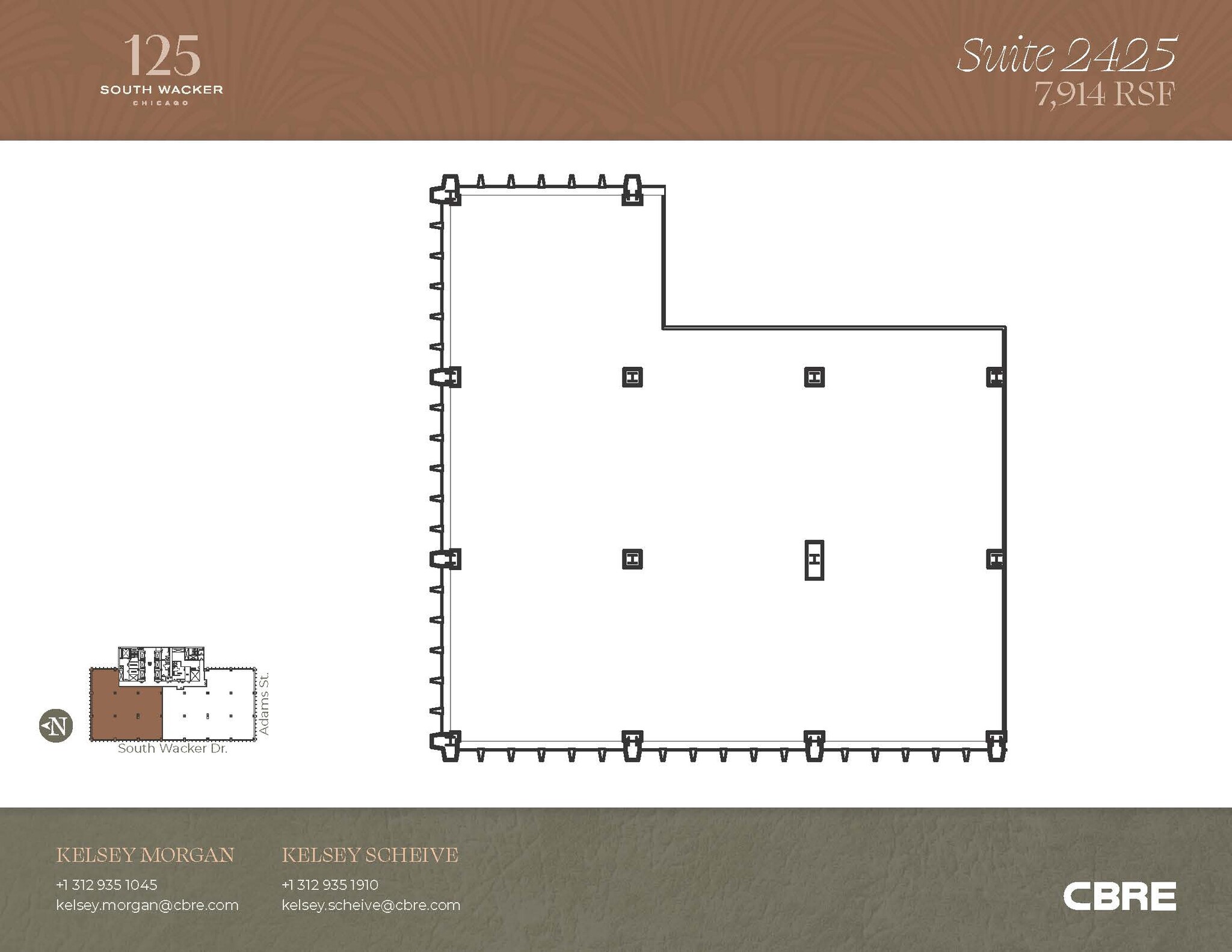 125 S Wacker Dr, Chicago, IL à vendre Plan d’étage– Image 1 sur 1