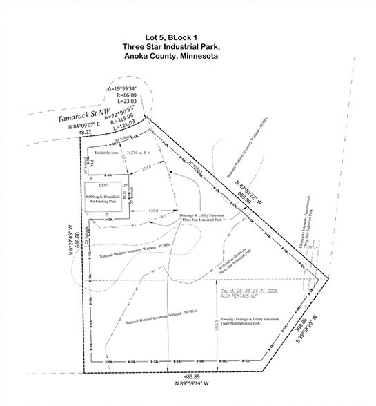 Tamarack St, Oak Grove, MN à vendre - Plan de site – Image 2 sur 7