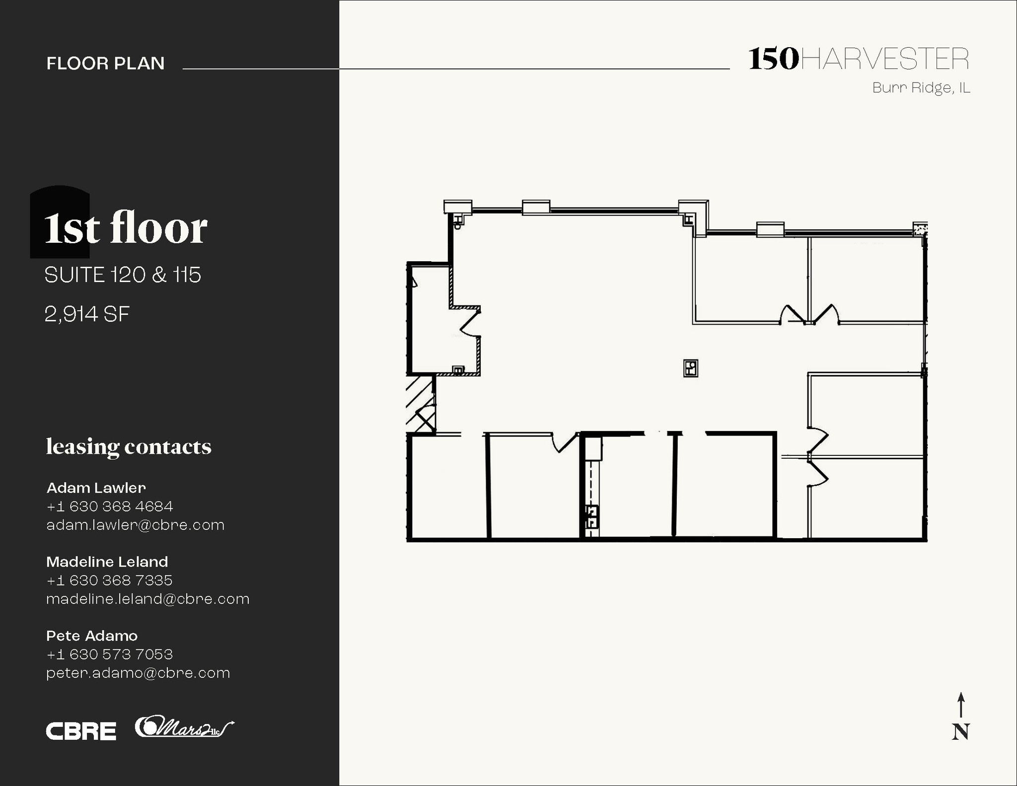 150 Harvester Dr, Burr Ridge, IL à louer Plan d’étage– Image 1 sur 5