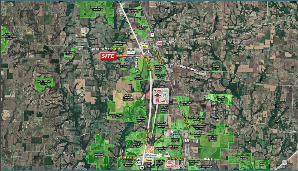 I-75, Van Alstyne, TX à vendre - Aérien – Image 2 sur 5