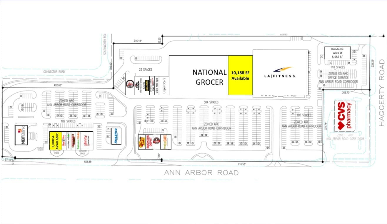 41128-41640 Ann Arbor Rd, Plymouth, MI à louer Plan d’étage– Image 1 sur 1