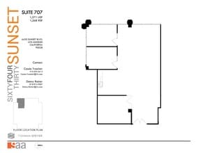 6430 W Sunset Blvd, Los Angeles, CA à louer Plan d’étage– Image 1 sur 1
