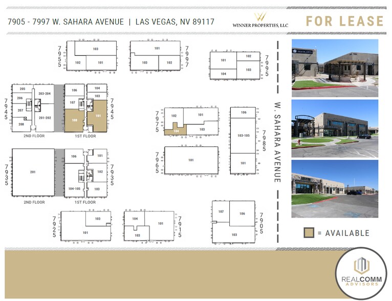 7905-7995 W Sahara Ave, Las Vegas, NV à louer - Plan de site – Image 3 sur 4