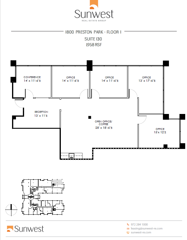 1800 Preston Park Blvd, Plano, TX à louer Plan d’étage– Image 1 sur 1