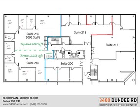 3400 Dundee Rd, Northbrook, IL à louer Plan d’étage– Image 1 sur 2