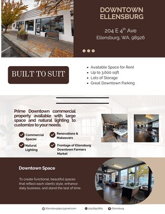 Plus de détails pour 200-206 E 4th Ave, Ellensburg, WA - Local commercial à louer