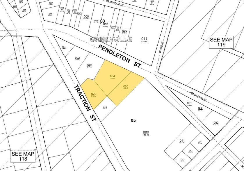 1233 & 1237 Pendleton St, Greenville, SC à louer - Plan cadastral – Image 2 sur 21
