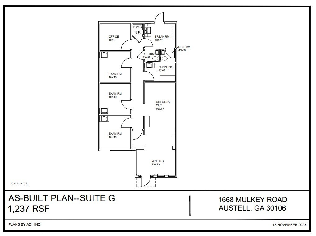 1668 Mulkey Rd, Austell, GA à louer Plan d’étage– Image 1 sur 1