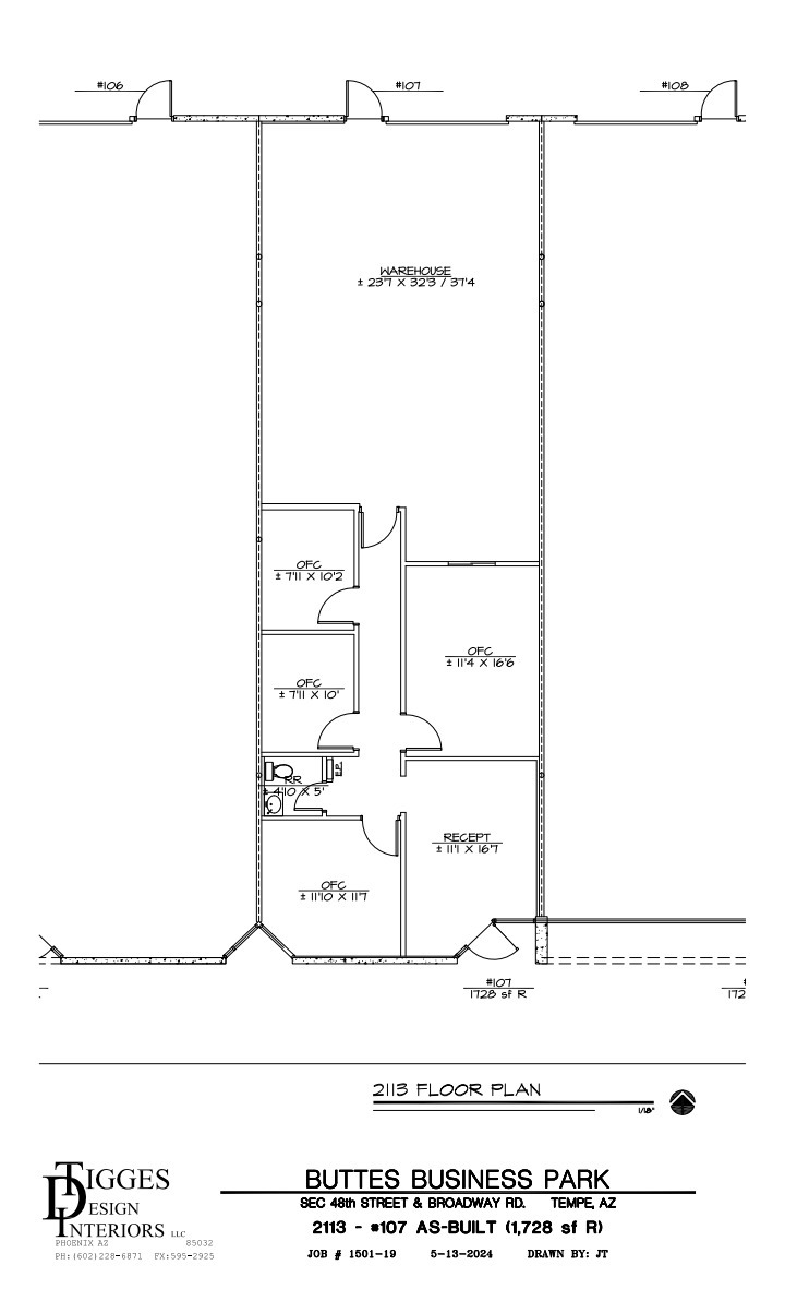 2105 S 48th St, Tempe, AZ à louer Plan d’étage– Image 1 sur 1