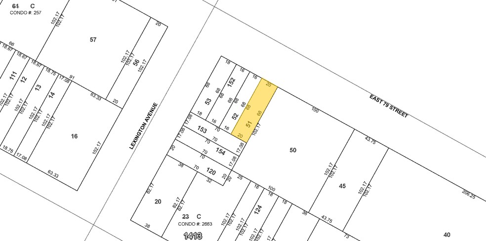 154 E 79th St, New York, NY à vendre - Plan cadastral – Image 2 sur 2