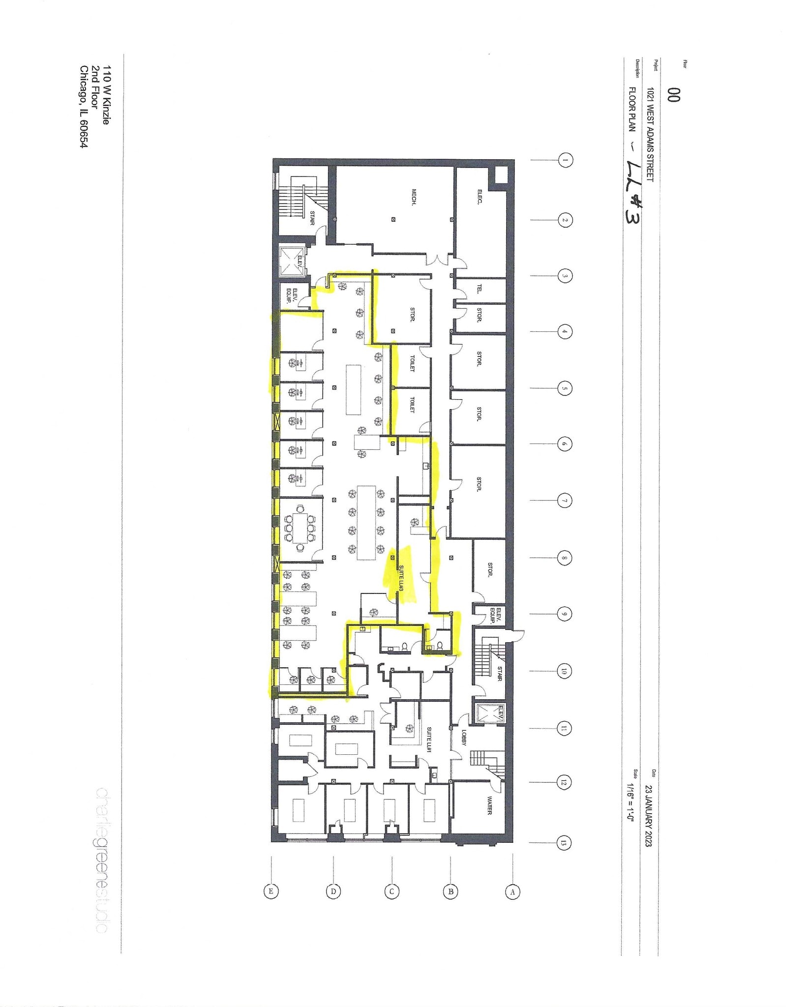 1021 W Adams St, Chicago, IL à louer Plan d’étage– Image 1 sur 3