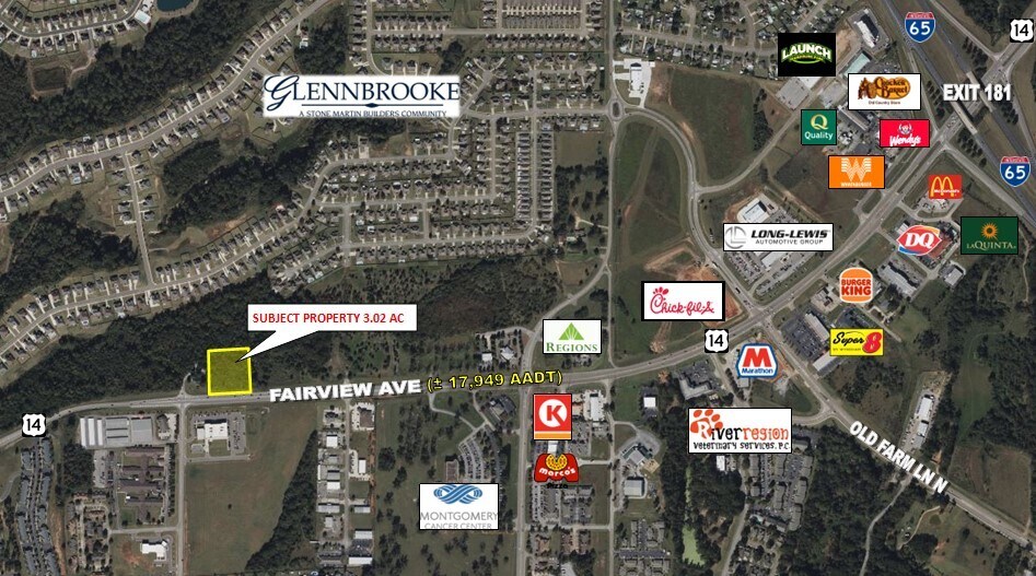 1401 Fairview Ave, Prattville, AL à vendre - Photo principale – Image 1 sur 2