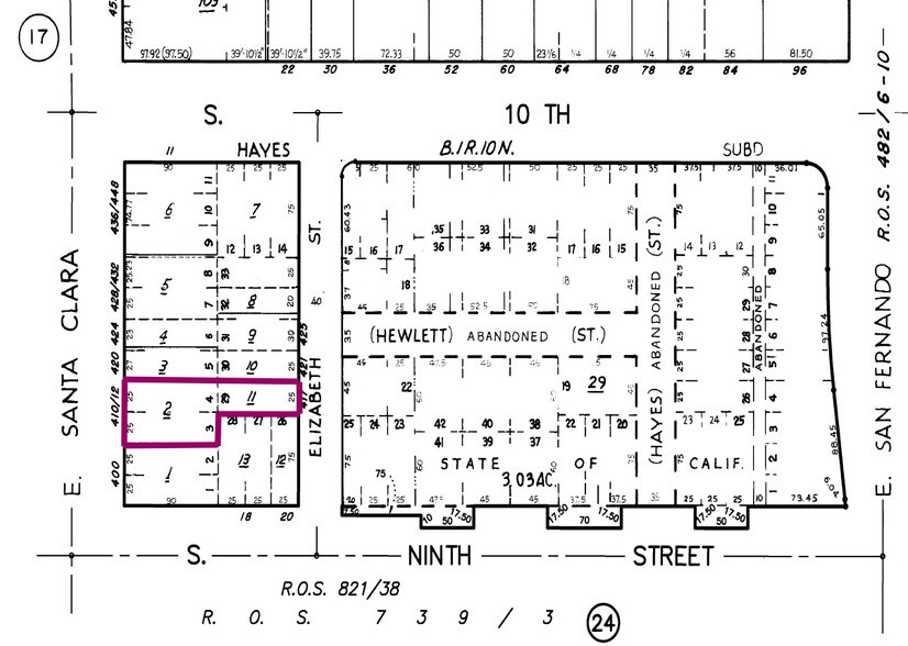 410-412 E Santa Clara St, San Jose, CA à vendre - Plan cadastral – Image 2 sur 20