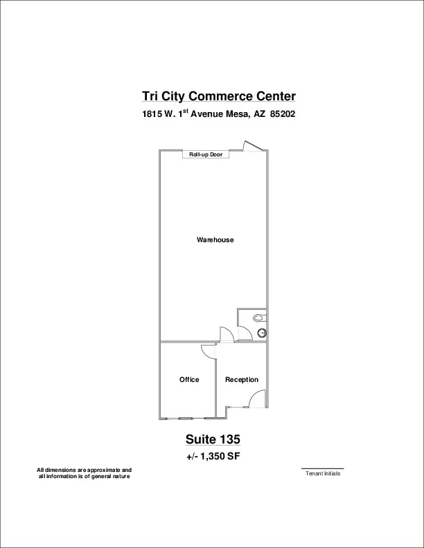 1815 W 1st Ave, Mesa, AZ à louer Plan d’étage– Image 1 sur 1