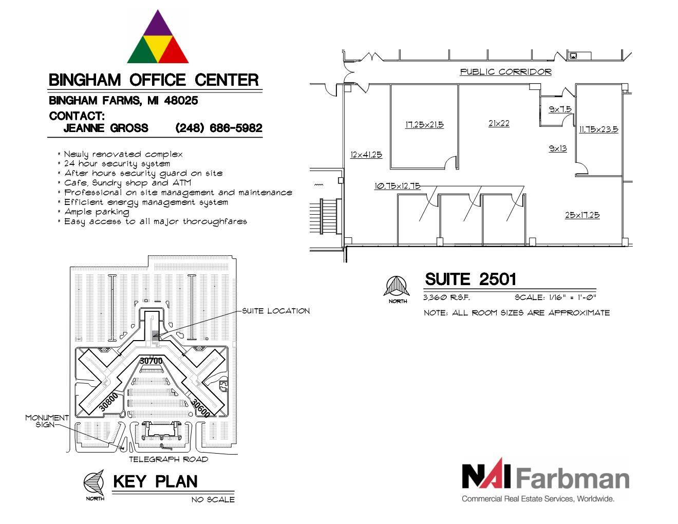 30600-30700 - 30800 Telegraph Rd, Bingham Farms, MI à louer Plan d’étage– Image 1 sur 1