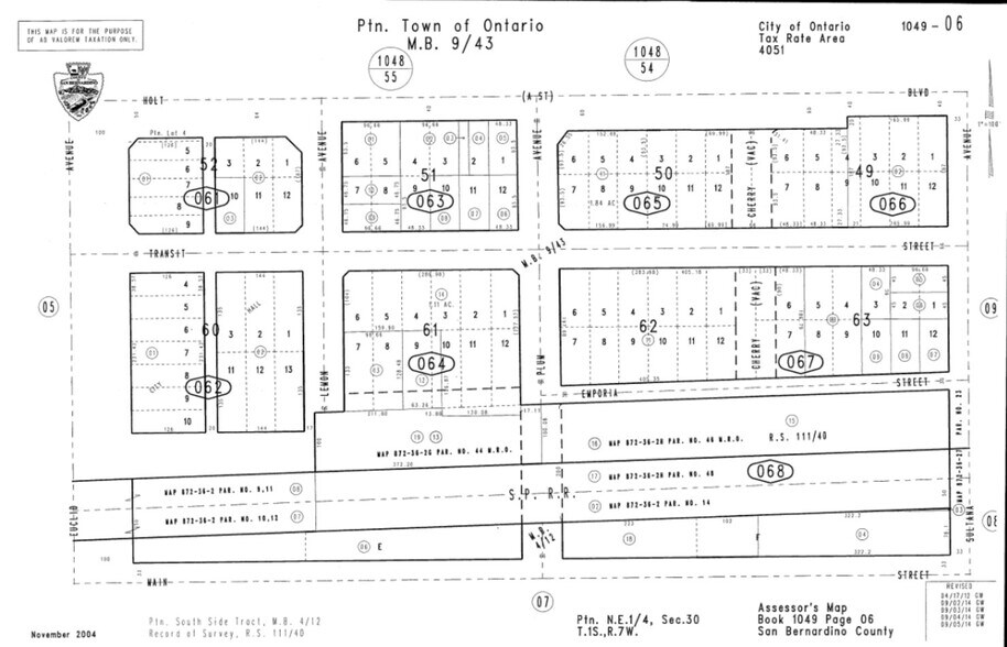 109 E Main St, Ontario, CA à louer - Plan cadastral – Image 2 sur 3
