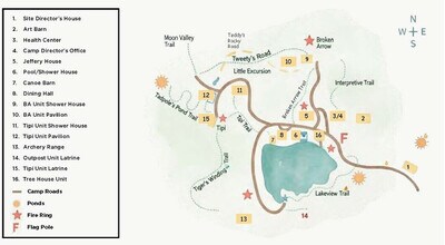 Camp Cahinnio, Booneville, AR - Vue aérienne  vue de carte