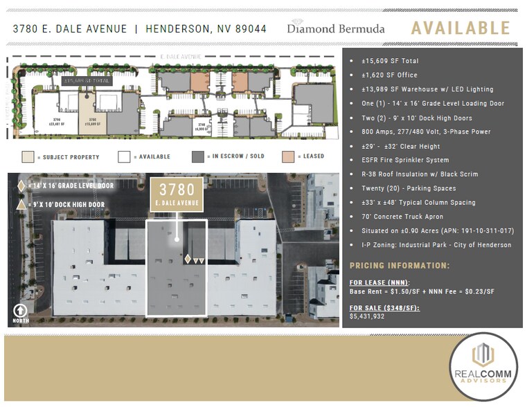 3780 E Dale Ave, Henderson, NV à louer - Photo de l’immeuble – Image 2 sur 8