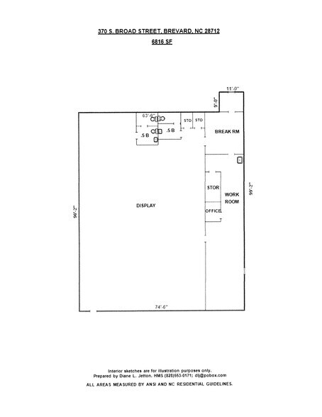 372 S Broad St, Brevard, NC à louer - Plan d’étage – Image 2 sur 2