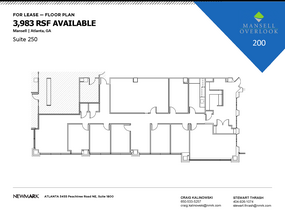 200 Mansell Ct E, Roswell, GA à louer Plan d’étage– Image 1 sur 1