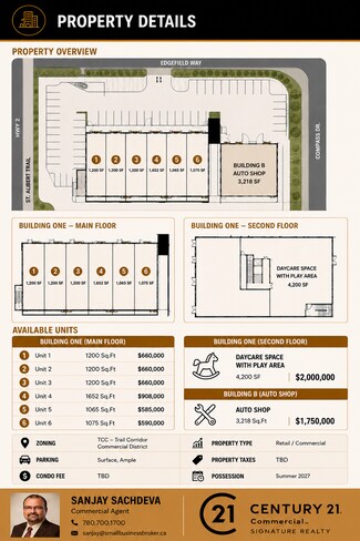Plus de détails pour 1175 St Albert trl, St. Albert, AB - Local commercial à vendre
